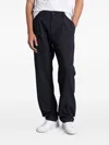 Aspesi Pleated-front Flannel Trousers In Blue
