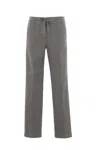Aspesi Drawstring-waist Trousers In Gray