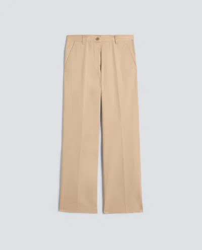 Aspesi Trousers In Extra Fine Piece-dyed Cotton Twill In Brown