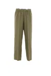 Aspesi Linen Trousers In Multicolor