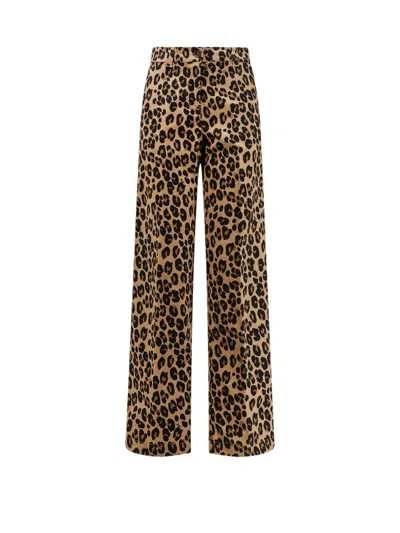 Aspesi Trousers Spotted In Animal Print