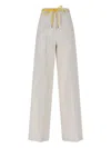 Aspesi Cotton Gabardine Wide Leg Pants In White