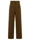 Aspesi Trousers Yellow In Brown