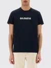 Aspesi Navy Blue Printed T-shirt In Black