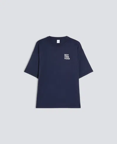Aspesi T-shirt -not This Year- In Jersey In Blue
