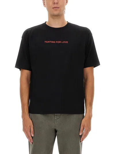Aspesi Tshirt With Hunting For Love Print In Black