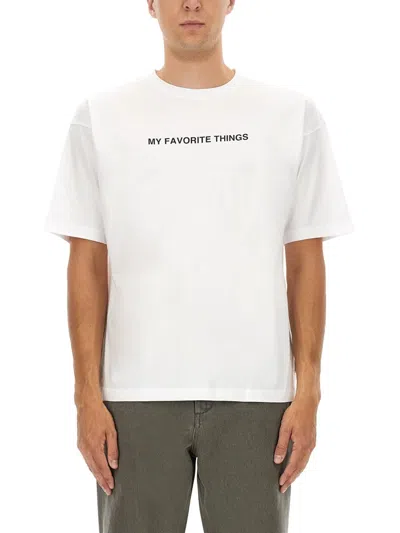 Aspesi Tshirt With My Favorite Things Print In White