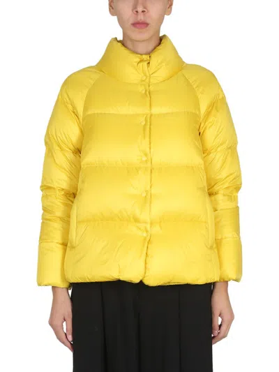 Aspesi Padded Down-feather Jacket In Yellow
