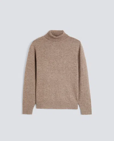 Aspesi Turtleneck Jumper In Wool, Yak And Cashmere Blend In Brown