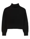 Aspesi Turtleneck Ribbed Sweater In Black