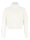 Aspesi Turtleneck Ribbed Sweater In White
