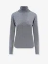 Aspesi Turtleneck Virgin Wool Sweater In Grey