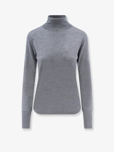 Aspesi Turtleneck Virgin Wool Sweater In Grey