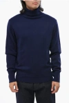 Aspesi Turtleneck Wool Sweater In Blue