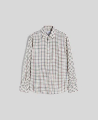 Aspesi Twill Check Shirt In Gray