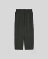 Aspesi Twill Cropped Trousers In Green