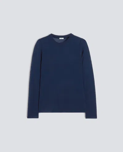 Aspesi Ultralight Merino Wool Crew-neck Knit - Blue In Multi