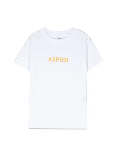 Aspesi Unisex Mini Short Sleeve Shirt In White