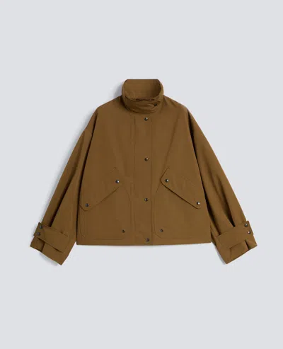 Aspesi Zippered Long-sleeved Casual Jacket In Brown