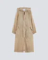 Aspesi Unlined Nylon Parka In Brown