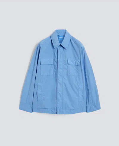 Aspesi Unlined Shirt In Compact Poly-nylon In Blue
