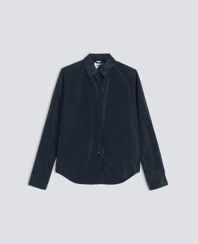 Aspesi Unlined Shirt Jacket In Technical Polyester In Blue