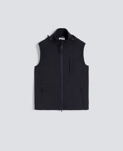 Aspesi Unlined Stretch Nylon Vest In Blue