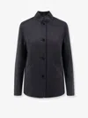Aspesi Single-breasted Wool Casual Jacket In Grey