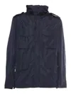 Aspesi Lightweight Nylon Jacket With Functional Design In Blue