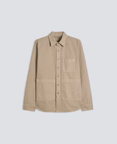Aspesi Utility Shirt In Cotton-linen Gabardine In Pattern