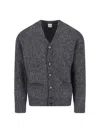 Aspesi V-neck Cardigan In Gray