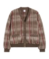 Aspesi V-neck Checked Sweater In Brown