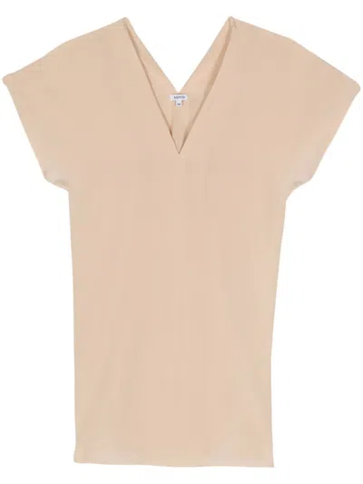 Aspesi Cady Silk Top In Neutrals