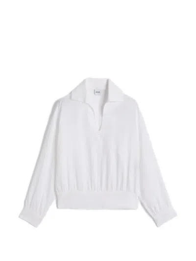 Aspesi V-neck Polo Shirt In White