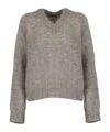 Aspesi V-neck Sweater In Gray