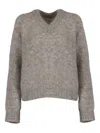 Aspesi V-neck Sweater In Gray