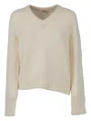 Aspesi Mohair And Wool Blend Sweater In Neutral