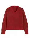 Aspesi Mohair Wool Blend Jumper In Red