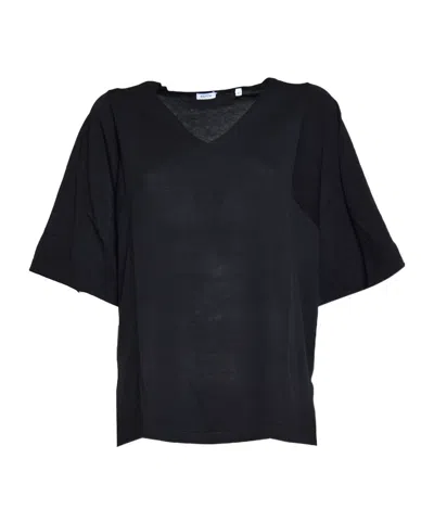 Aspesi V-neck T-shirt In Black
