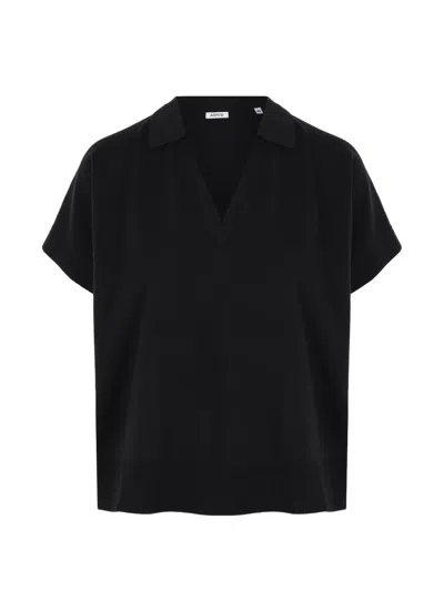 Aspesi V-neck T-shirt In Black