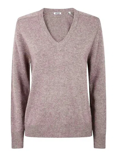 ASPESI V-NECK TURTLENECK SWEATER