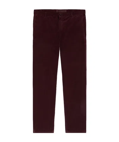 Aspesi Velvet Checked Casual Pants In Brown