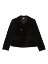 Aspesi Velvet Double-breasted Jacket In Black
