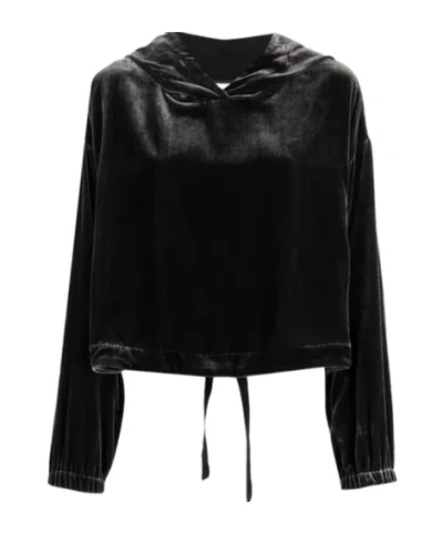 ASPESI VELVET HOODED SWEATER