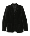 Aspesi Velvet Lapel Blazer In Black