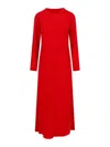 Aspesi Velvet Midi Dress In Red