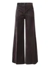 Aspesi High-waisted Flared Trousers In Brown