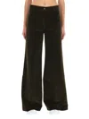 Aspesi Saint Laurent V-waist Jeans With A Wide-leg Cut In Brown