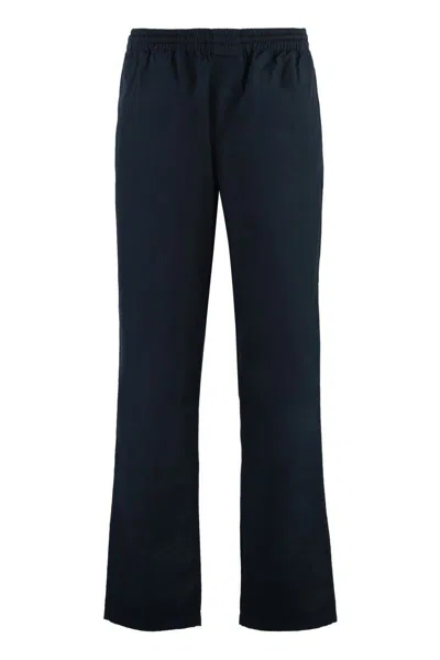 Aspesi Ventura Cotton Trousers In Blue