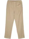 Aspesi Drawstring-waist Tapered Trousers In Sand